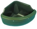 Eck-Futtertrog, mit Auswurf-Schutzkante, 31 Liter