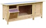 Kaninchenstall XXL Vario - Hasenstall, Nagerstall mit Heuraufe, 155 x 76 x 80cm