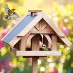 VOSS.garden Herte - hochwertiges Vogelhaus mit Standfu&szlig;