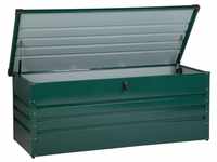 Auflagenbox dunkelgrün Metall 165x70 cm Garten Terrasse