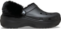 Crocs | Damen | Classic Platform Fuzz Lined | Clogs | Schwarz | 41 212854-001-W10
