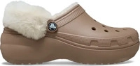 Crocs 212854-2Q9-W8, Crocs Damen Classic Platform Fuzz Lined Clogs Braun 38 Latte