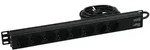 Eurolite Steckdosenleiste R19-8 1HE schwarz
