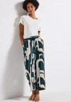 Street One CCA3791893685736D, Street One Frauen Ikat Wide Leg Hose in T&uuml;rkis, Gr: 36