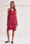 Street One CCA1449653750446, Street One Knielanges Kleid mit gerafften Tr&auml;gern Rot