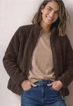 Street One CCA2130691711138, Street One Teddy-Jacke mit Stehkragen und Zipper Braun