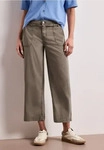 Street One CCA3803031768129D, Street One 7/8 Wide Leg Jeans mit G&uuml;rteldetail Braun