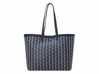 Lacoste - Handtasche 'Zely Monogram Tote With Matching Pouch' Polyacryl Shopper Blau