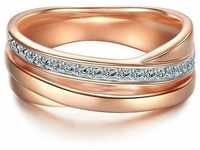 Trilani - Ring aus Sterling Silber in Roségold mit Zirkonia Ringe Damen