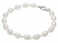 Valero Pearls - Perlen-Armband Sterling Silber Süßwasser-Zuchtperle in Silber