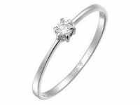brands - Elli DIAMONDS Verlobungsring Diamant 0.11 ct. 585 Weißgold Ringe Damen