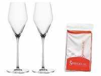Spiegelau - Definition Champagnergläser + Poliertuch 3er Set Gläser