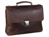 Bugatti - Aktentasche Romano Briefcase Medium Laptoptaschen Braun Herren
