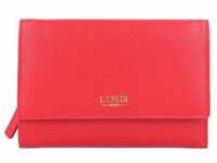 L.CREDI - Evelyn Geldbörse RFID Leder 14,5 cm Portemonnaies Rot Damen
