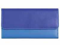 Mywalit - Tri-fold Zip Wallet Geldbörse Leder 17 cm Portemonnaies Blau Damen