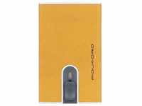 Piquadro - Black Square Kreditkartenetui RFID Leder 6 cm Make-up Organizer yellow