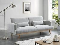 Vente-unique Schlafsofa Klappsofa 3-Sitzer - Stoff - Hellgrau - ESME 690303