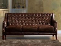 Vente-unique Ledersofa 3-Sitzer - Braun - COLBERT 195657