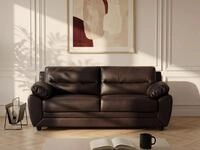 Vente-unique Sofa 3-Sitzer - Kunstleder - Braun - MANOA 283215
