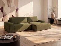 Vente-unique Ecksofa mit Schlaffunktion - Ecke rechts - Cord - Khaki - AMELIA 9625129