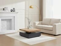 Vente-unique Couchtisch drehbar - 1 Schublade - MDF - Anthrazit & Holzfarben -...