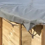 GRE Winterabdeckplane 580g/m2 f&uuml;r Echtholz Rundbecken Vanille 2