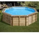 GRE Pool Komplettset aus Echtholz Vasto &Oslash; 428 x 136 cm