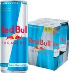 Red Bull 334347, Red Bull Energy Drink Sugarfree 4x250ml. Koffeinhaltiges