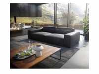 DELIFE Big-Sofa Sirpio XL 270x130 cm Lederimitat Vintage Anthrazit, Big Sofas