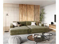 DELIFE Big-Sofa Cubico 290x170 cm Samt Olive, Big Sofas