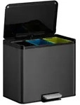 M&uuml;lltrennsystem EKO Essential Recycler 3 x 9 L schwarz inklusive Inneneimer,