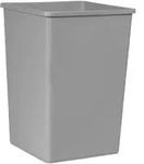 M&uuml;lleimer Rubbermaid Untouchable 132 L Grau quadratischer Abfalleimer aus...