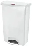 Treteimer Rubbermaid Slim Jim Kunststoff wei&szlig; 90 L Tretabfallbeh&auml;lter mit...