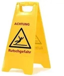 Schild Rutschgefahr Klappschild Warnhinweis bei frisch gewischten B&ouml;den,...