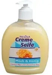 Fl&uuml;ssigseife in Seifenspender Reinex Honig-Milch 500 ml Cremeseife in