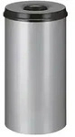 Papierkorb (feuersicher) rund 50 L aluminium-schwarz selbstl&ouml;schender...