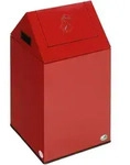 Schwingdeckeleimer VAR PWK 40 S feuerfest rot 40 L mit Pendelklappe,