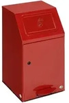 Treteimer VAR PWK 45 Putzwollkasten feuerfest rot 43 L mit Pedal, Stahlblech,