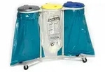 M&uuml;llsackst&auml;nder VAR WS 3-fach M&uuml;llsackhalter fahrbar ideal f&uuml;r 120 L...