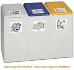 VAR Kunststoffcontainer 3-fach 40 L M&uuml;lltrennsystem mehrfach ausgezeichnetes Abfall-