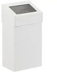 Sanit&auml;rbeh&auml;lter mit Pushdeckel 18 L wei&szlig; aus Aluminium, auch geeignet f&uuml;r die