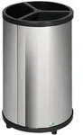 M&uuml;lltrennsystem VAR 3-fach ohne Dach 90 L edelstahl 3x 30 L, aus Stahlteilen