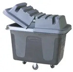 Abfallwagen Rubbermaid Cube Truck M3 M&uuml;llwagen 400 L schwarz inklusive Kuppel