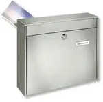 Wandbriefkasten Burg W&auml;chter Briefkasten Borkum Edelstahl mit Einwurf&ouml;ffnung (33,3