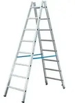Doppelleiter Krause Stabilo - 2x18 Sprossen beidseitig besteigbare Sprossenleiter