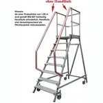 Podestleiter Krause - 1x4 Stufen - ohne Handl&auml;ufe mit 125 mm Rollen, einseitig