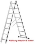 Mehrzweckleiter Hymer ALU PRO, zweiteilig 2x6 Sprossen L&auml;nge 1,71 / 2,83 m