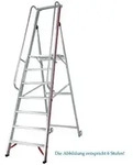 Stufen Stehleiter Hymer 5 Stufen mit langem Handlauf Plattformabmessung: 440 mm