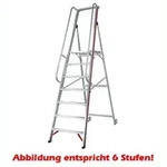 Stufen Stehleiter Hymer 12 Stufen mit langem Handlauf Plattformabmessung: 440 mm