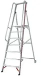 Stufen Stehleiter Hymer 6 Stufen mit langem Handlauf Plattformabmessung: 440 mm